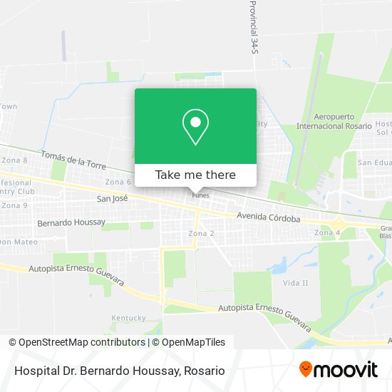 Hospital Dr. Bernardo Houssay map