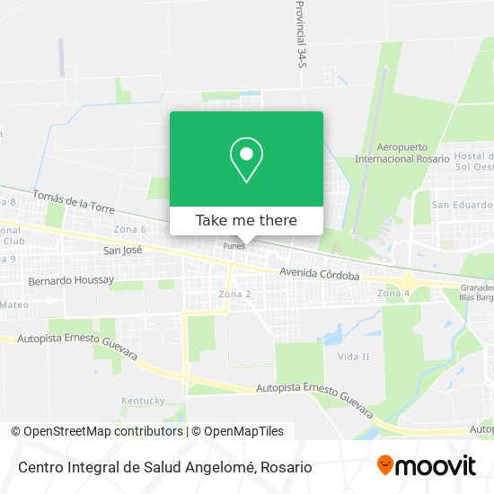 Mapa de Centro Integral de Salud Angelomé