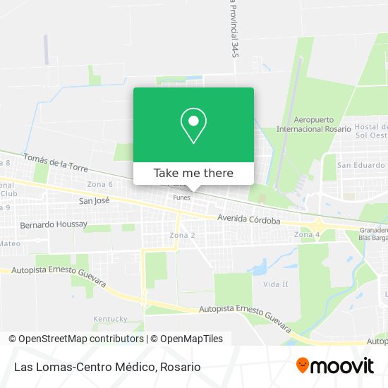 Mapa de Las Lomas-Centro Médico