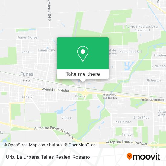 Urb. La Urbana Talles Reales map