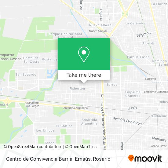 Mapa de Centro de Convivencia Barrial Emaús