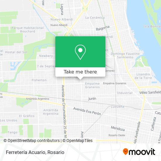 How to get to Ferretería Acuario in Rosario by Colectivo?