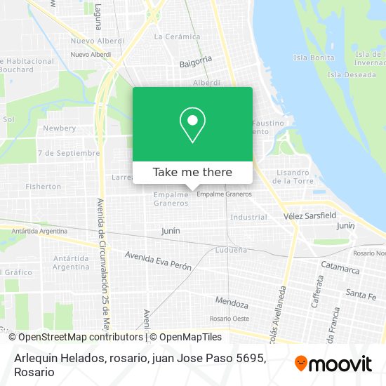 Arlequin Helados, rosario, juan Jose Paso 5695 map
