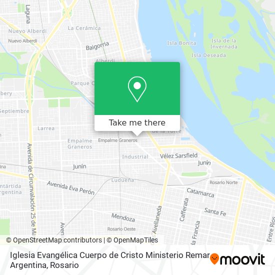 Iglesia Evangélica Cuerpo de Cristo Ministerio Remar Argentina map