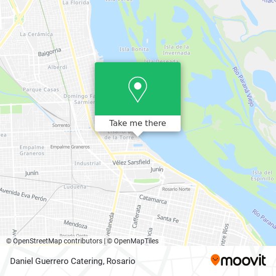 Daniel Guerrero Catering map