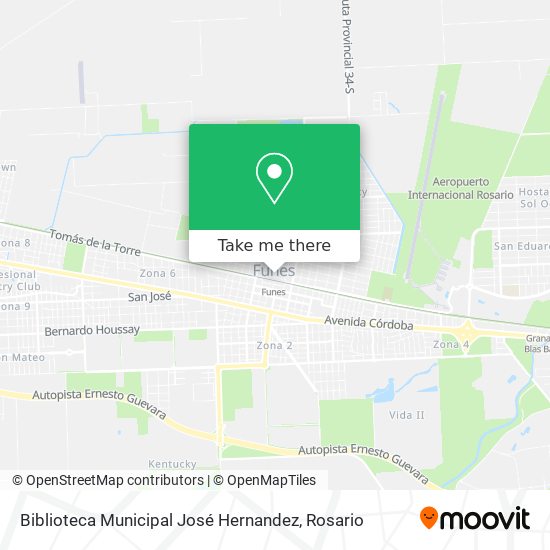 Mapa de Biblioteca Municipal José Hernandez