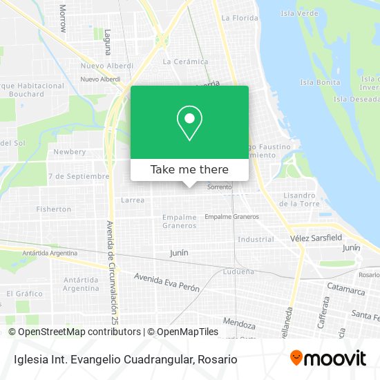 Iglesia Int. Evangelio Cuadrangular map