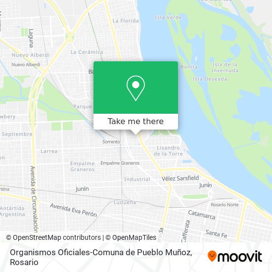 Mapa de Organismos Oficiales-Comuna de Pueblo Muñoz