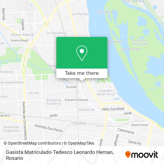 Gasista Matriculado-Tedesco Leonardo Hernan map