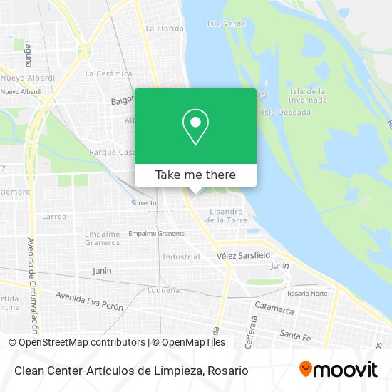 Mapa de Clean Center-Artículos de Limpieza