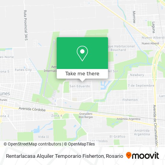 Rentarlacasa Alquiler Temporario Fisherton map
