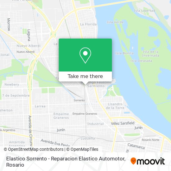 Mapa de Elastico Sorrento - Reparacion Elastico Automotor