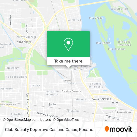 Club Social y Deportivo Casiano Casas map