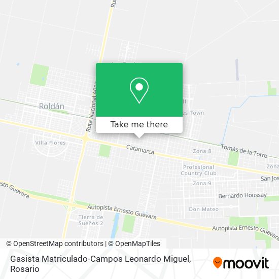 Mapa de Gasista Matriculado-Campos Leonardo Miguel