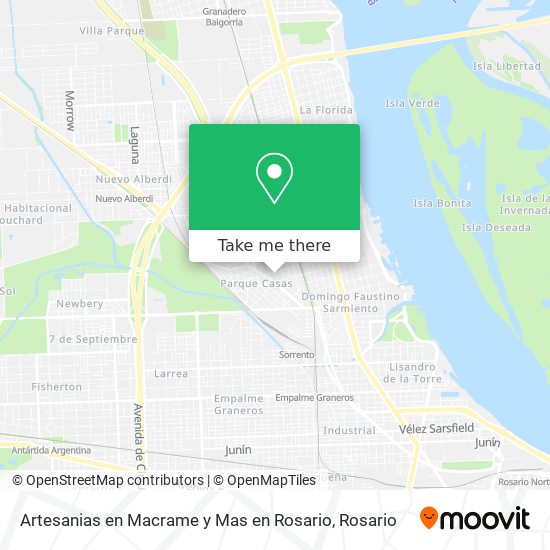 Mapa de Artesanias en Macrame y Mas en Rosario