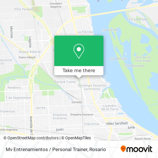 Mapa de Mv Entrenamientos / Personal Trainer