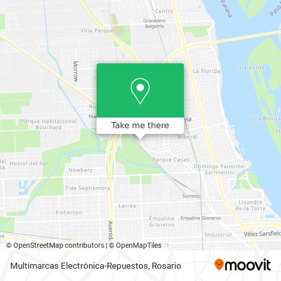 Mapa de Multimarcas Electrónica-Repuestos