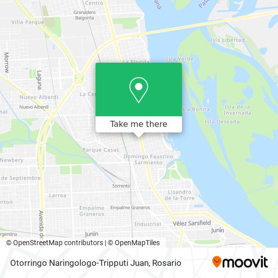 Otorringo Naringologo-Tripputi Juan map