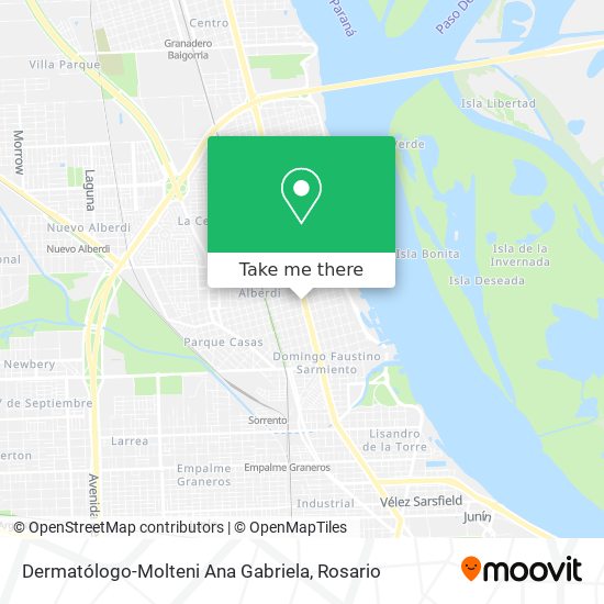 Mapa de Dermatólogo-Molteni Ana Gabriela