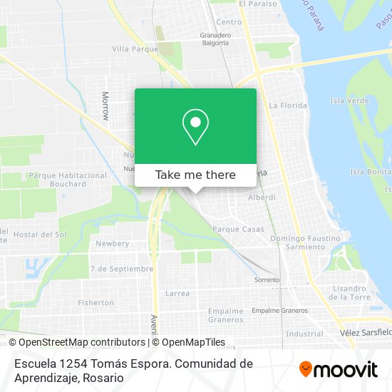 Mapa de Escuela 1254 Tomás Espora. Comunidad de Aprendizaje