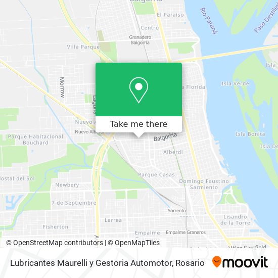 Mapa de Lubricantes Maurelli y Gestoria Automotor