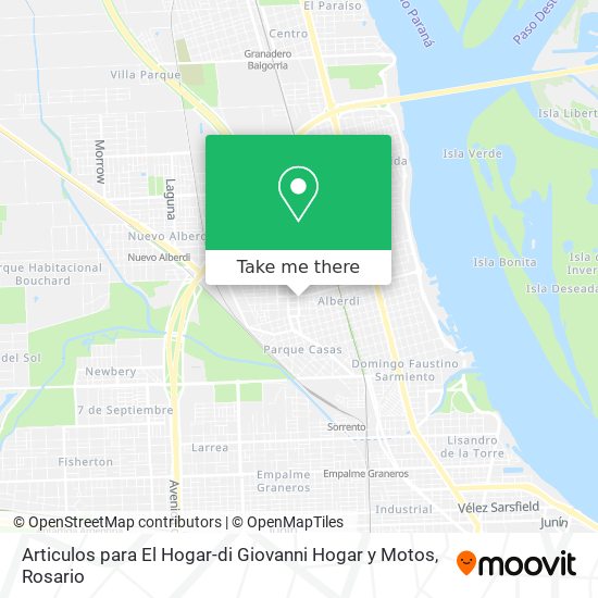 Mapa de Articulos para El Hogar-di Giovanni Hogar y Motos