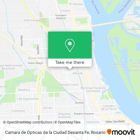 Mapa de Camara de Opticas de la Ciudad Desanta Fe