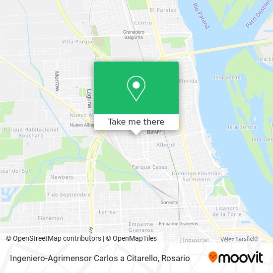 Ingeniero-Agrimensor Carlos a Citarello map