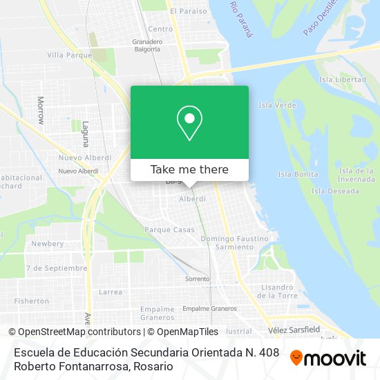 Escuela de Educación Secundaria Orientada N. 408 Roberto Fontanarrosa map