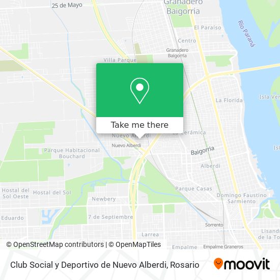 Mapa de Club Social y Deportivo de Nuevo Alberdi