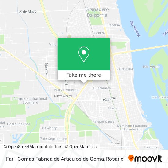 Far - Gomas Fabrica de Articulos de Goma map