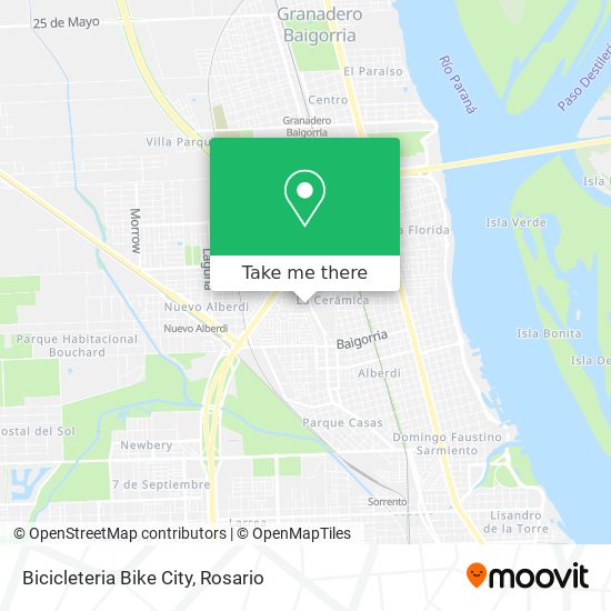 Bicicleteria Bike City map