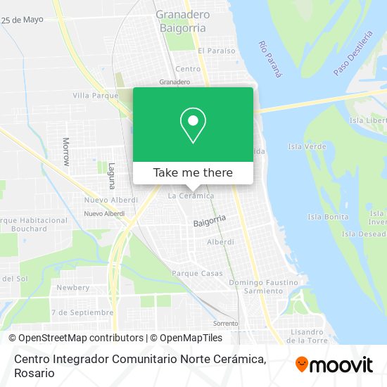 Centro Integrador Comunitario Norte Cerámica map