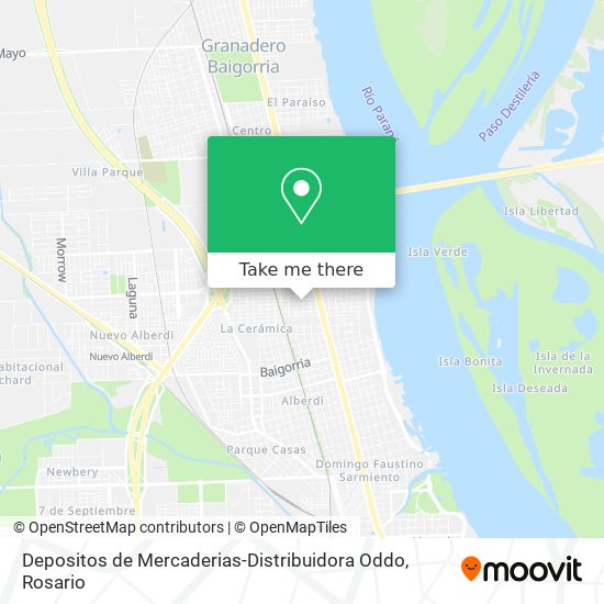 Depositos de Mercaderias-Distribuidora Oddo map