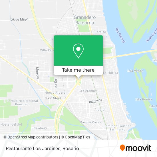 Mapa de Restaurante Los Jardines