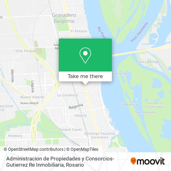 Mapa de Administracion de Propiedades y Consorcios-Gutierrez Re Inmobiliaria