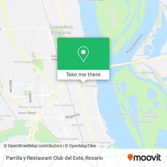 Mapa de Parrilla y Restaurant Club del Este