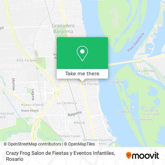 Crazy Frog Salon de Fiestas y Eventos Infantiles map