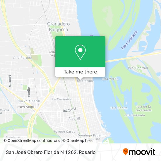 San José Obrero Florida N 1262 map
