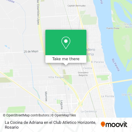 La Cocina de Adriana en el Club Atletico Horizonte map