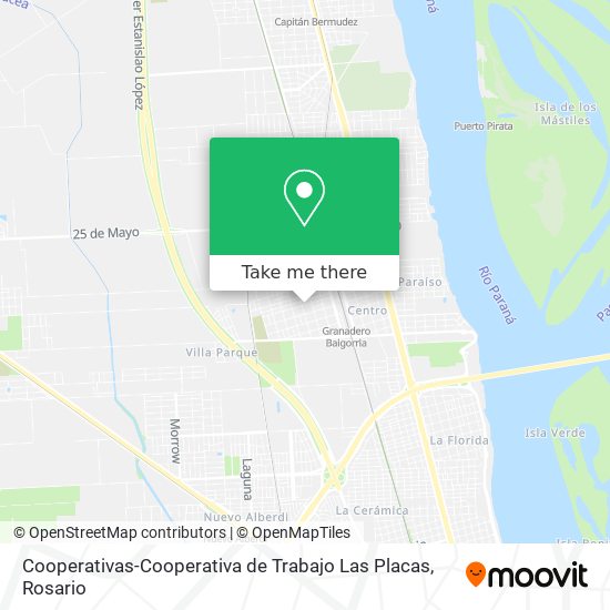 Cooperativas-Cooperativa de Trabajo Las Placas map