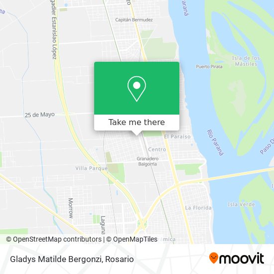 Gladys Matilde Bergonzi map