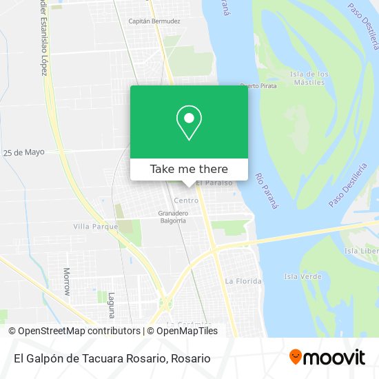Mapa de El Galpón de Tacuara Rosario