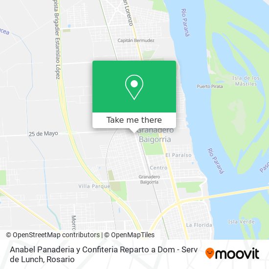 Anabel Panaderia y Confiteria Reparto a Dom - Serv de Lunch map