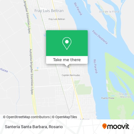Santería Santa Barbara map