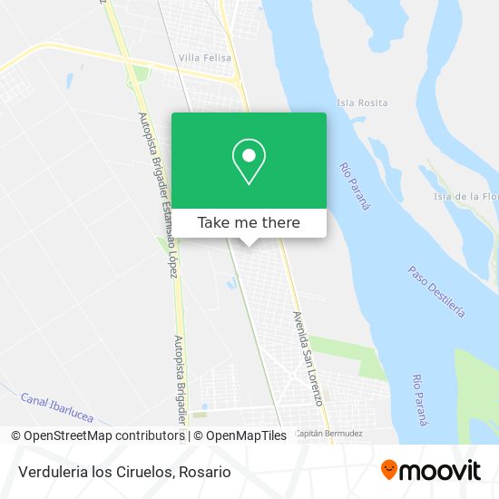 Mapa de Verduleria los Ciruelos
