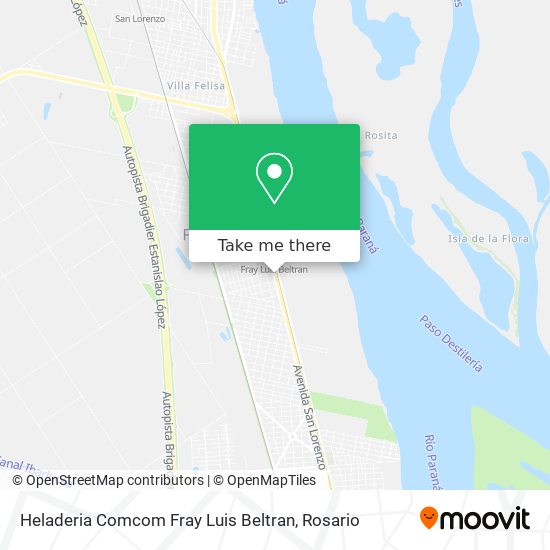 Heladeria Comcom Fray Luis Beltran map