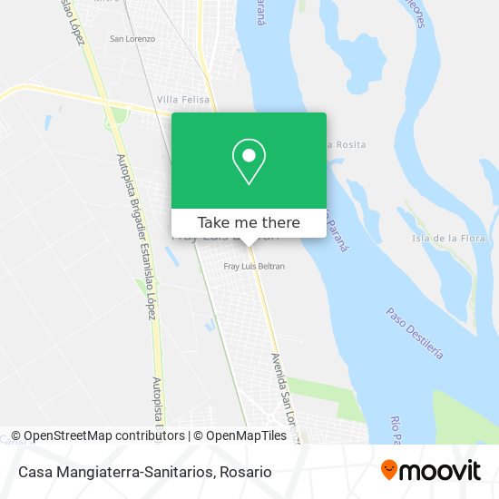 Mapa de Casa Mangiaterra-Sanitarios