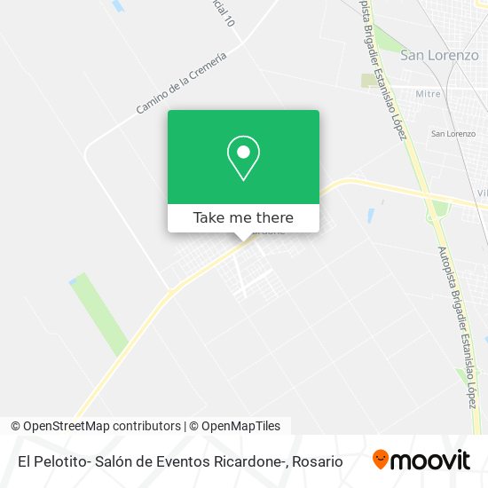 El Pelotito- Salón de Eventos Ricardone- map