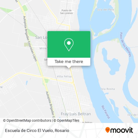 Mapa de Escuela de Circo El Vuelo